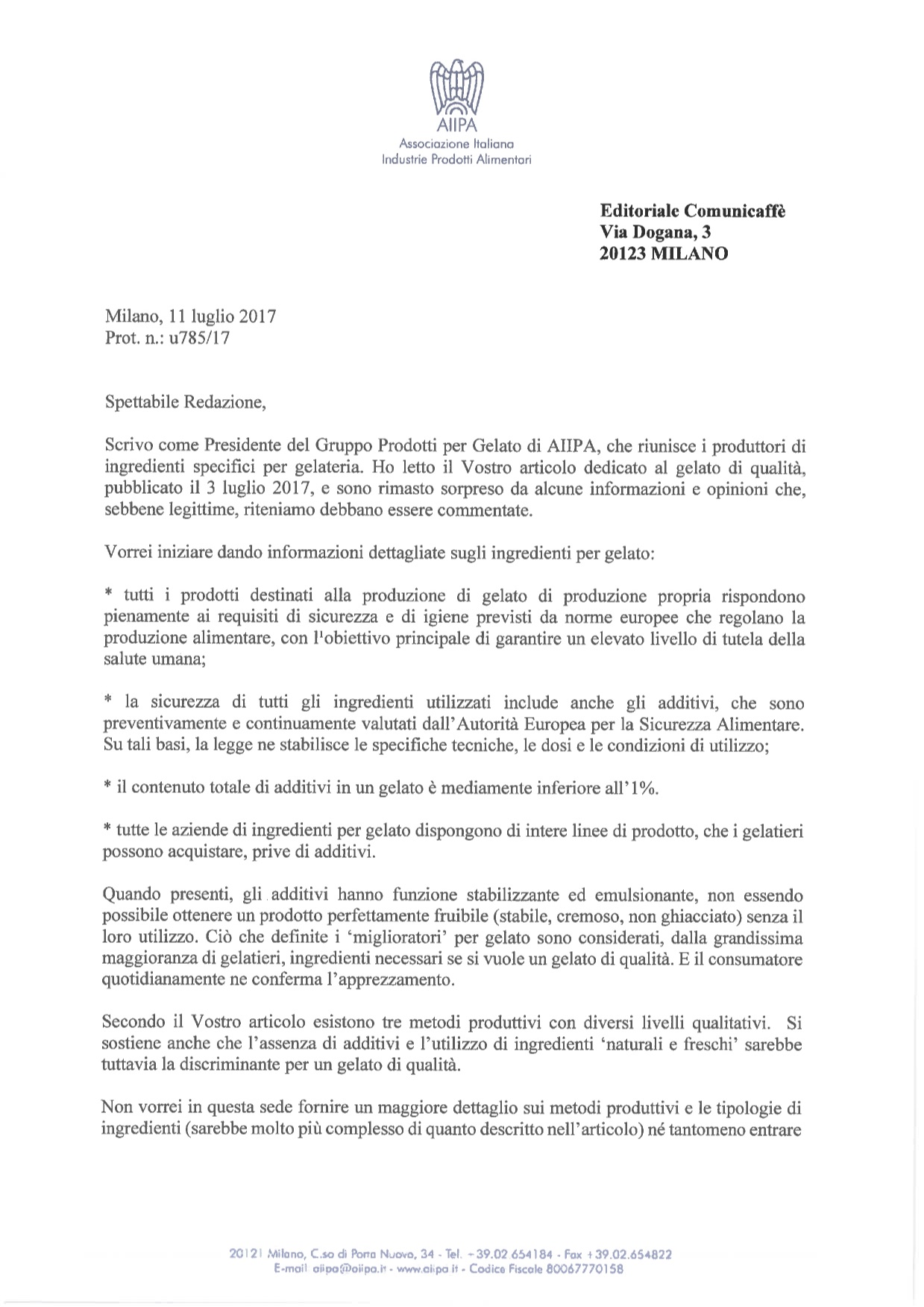 aipa lettera