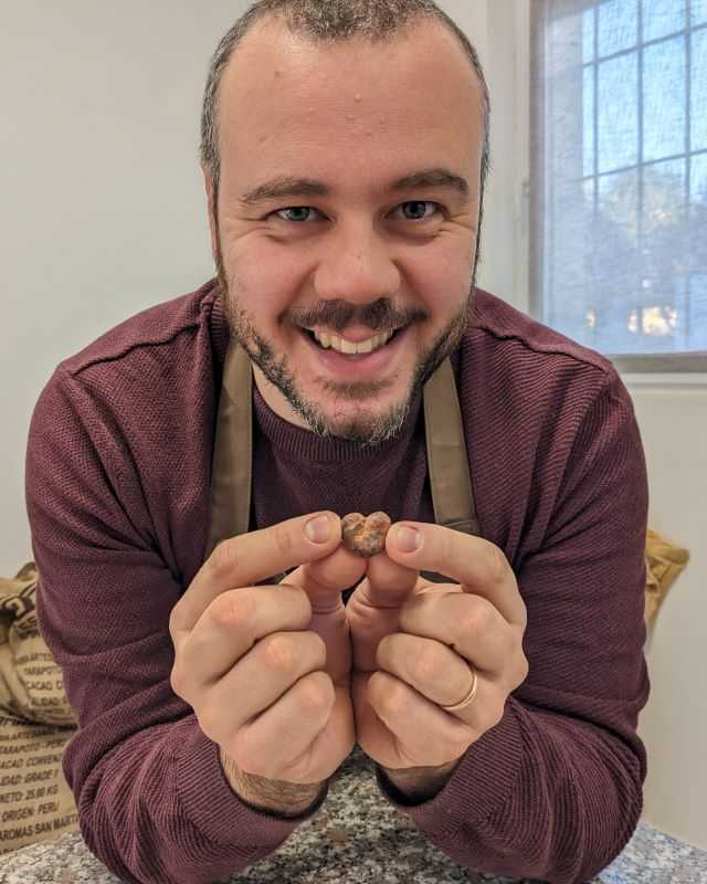 Marco Bertani nel laboratorio Cocoah!(foto concessa)