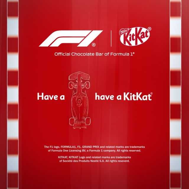 KitKat come break ufficiale in Formula 1 (foto concessa) nestlé